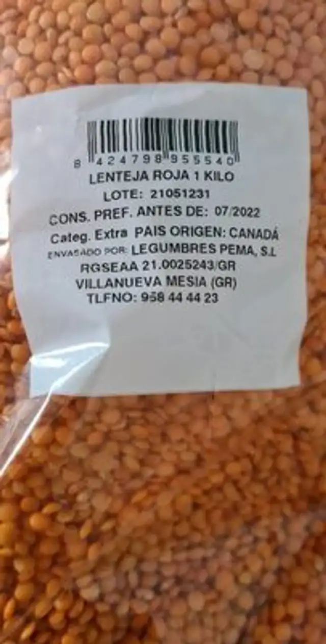 Lentejas roja