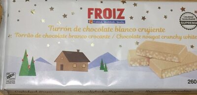 Turrón de chocolate blanco crujiente