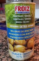 Aceitunas verdes rellenas de anchoa