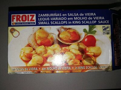 Zamburiñas en salsa de vieira front packaging