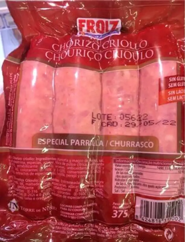 Chorixo criollo front packaging