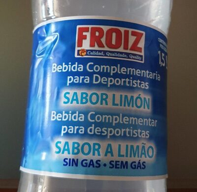 Bebida complementaria para deportistas sabor limón front packaging