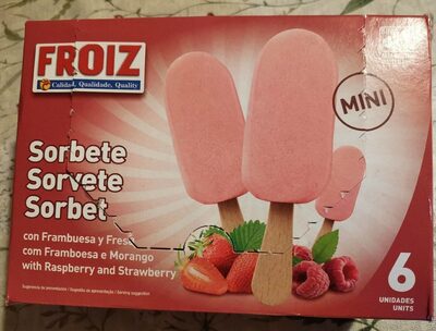 Sorbete con frambuesa y fresa