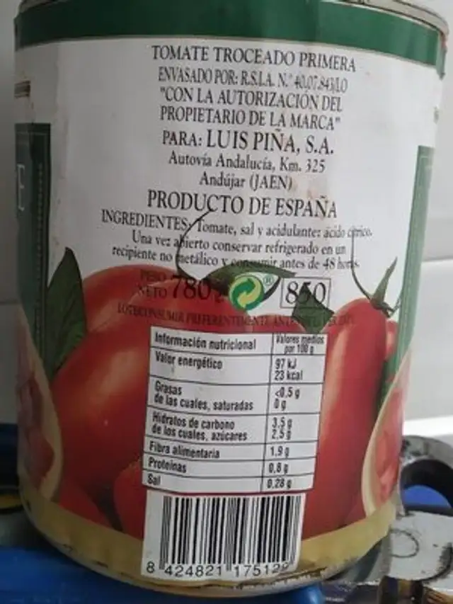 Tomate troceado