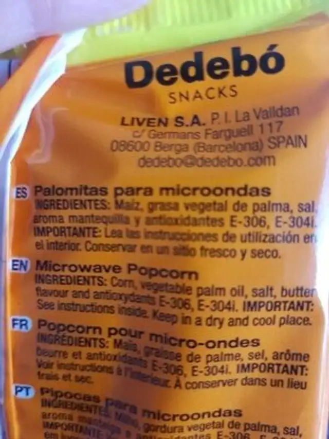 Unknown ingredients label