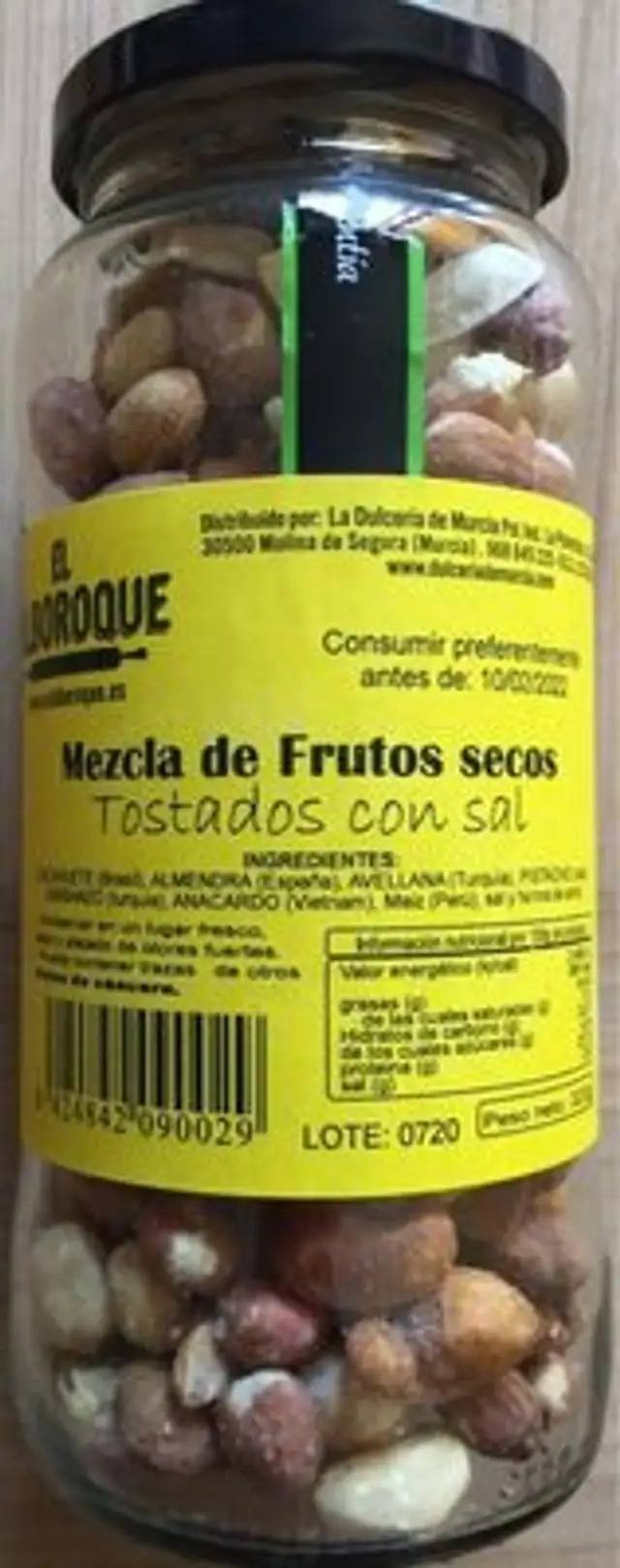 Mezcla de frutos secos tostados con sal