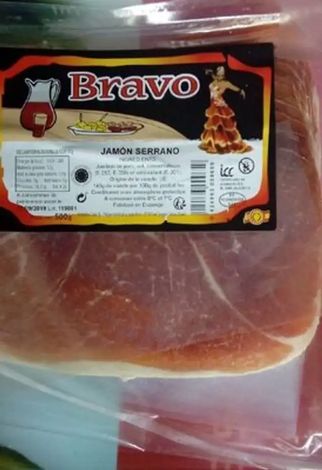Jambon Serrano Tranché Avec Intercalaires