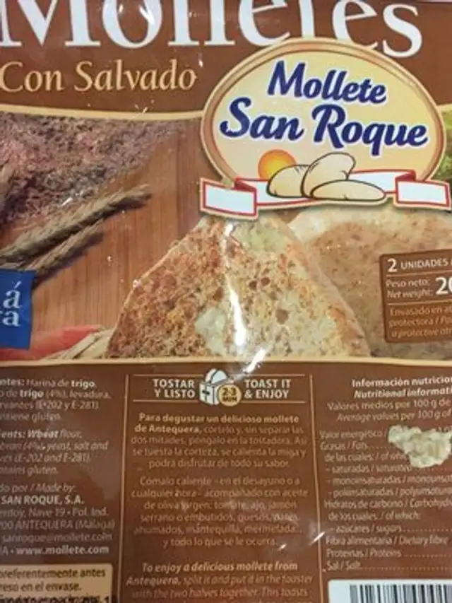 Molletes con Salvado