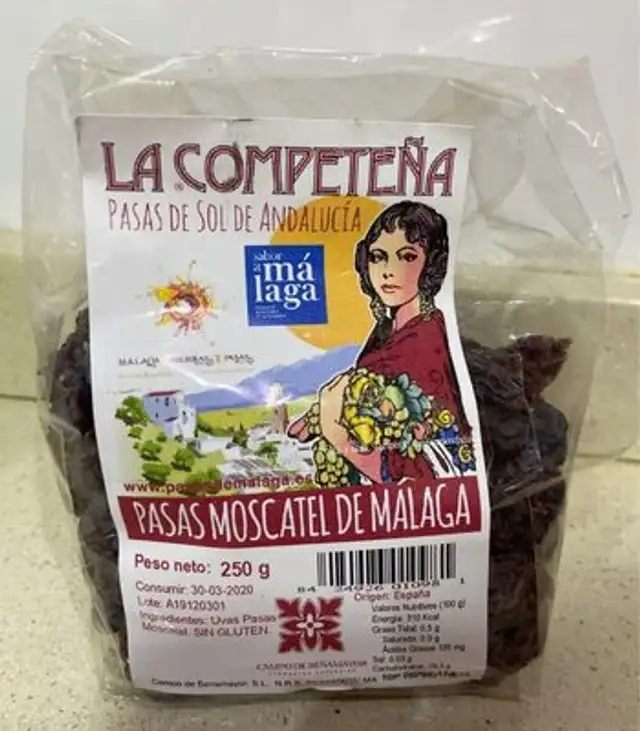 Pasas moscatel de Málaga
