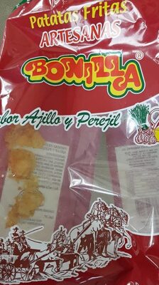 Patatas fritas sabor ajo y perejil front packaging