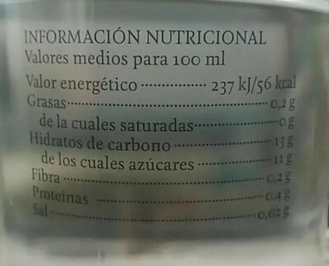Oki Juice 5 tropical nutrition facts table