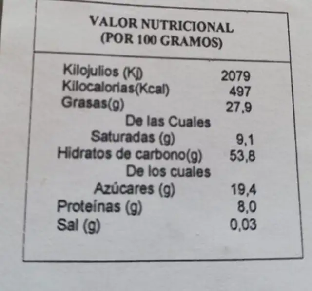 Mantecados de almendras caseros nutrition facts table