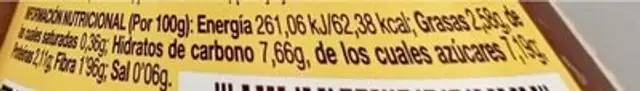 Sofrito para paellas nutrition facts table