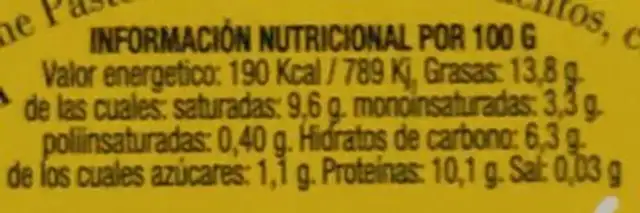 Queso Fresco Requesón La Fontana nutrition facts table