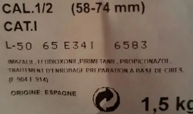 Mandarine clémenvilla ingredients label