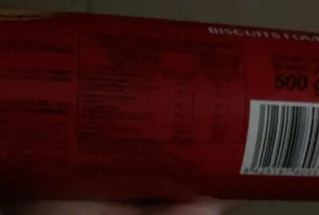 Galletas rellenas con crema de cacao nutrition facts table