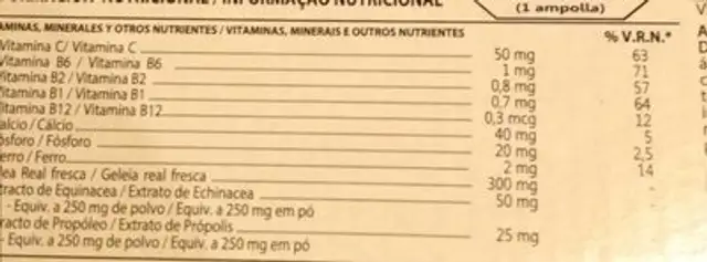 Jalea real nutrition facts table
