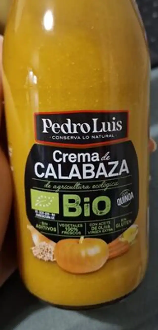 Crema de calabaza ecológica botella 485 ml front packaging