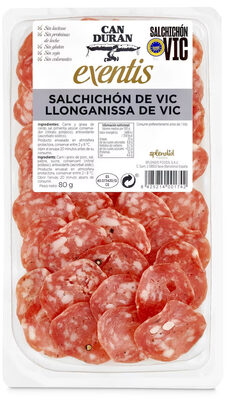 Exentis longaniza de vic lonchas sin gluten sin lactosa i.g.p.