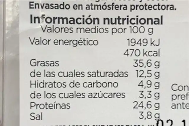 Can duran nutrition facts table