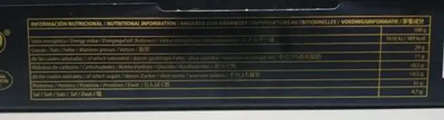 Salchichón cular superior nutrition facts table