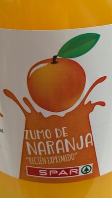 Zumo de naranja front packaging