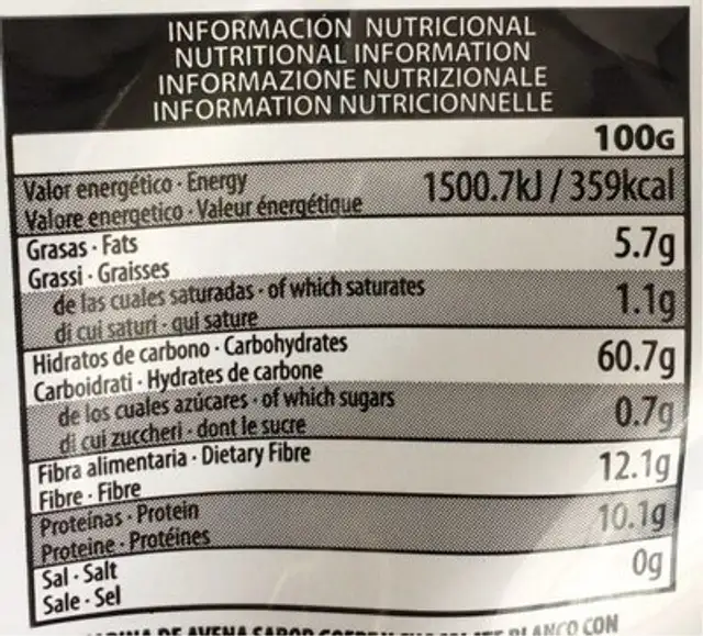 Poudre de proteine gout ferrero nutrition facts table
