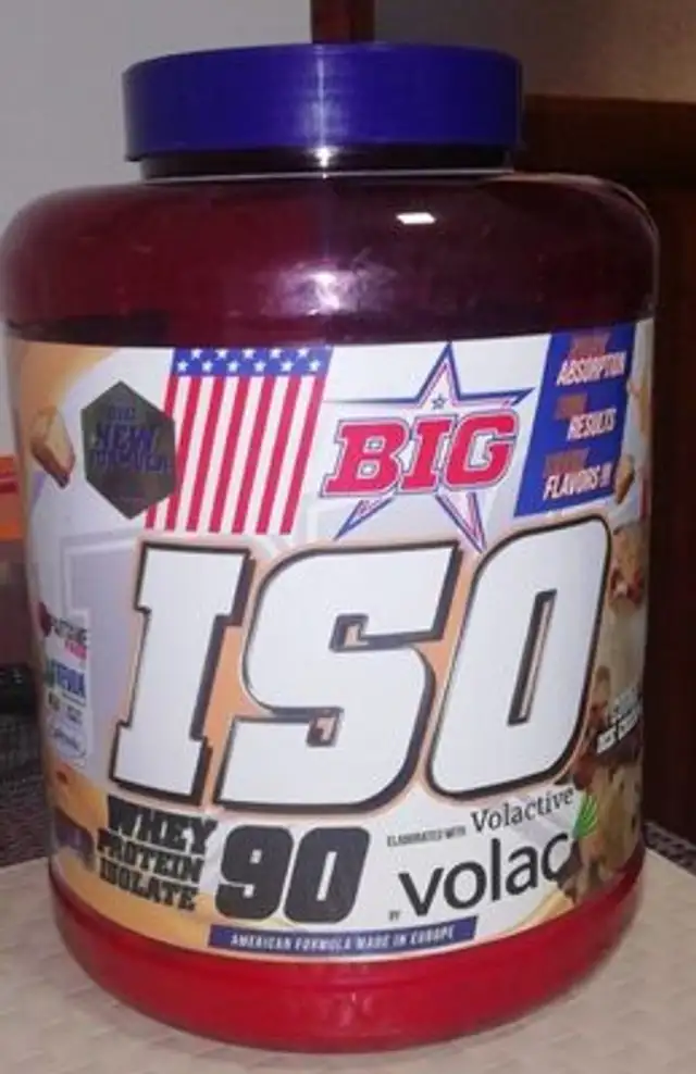 Big iso nutrition facts table