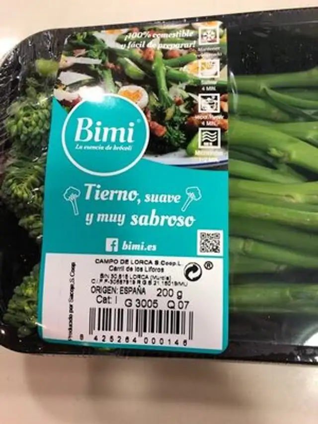 Hortaliza ingredients label