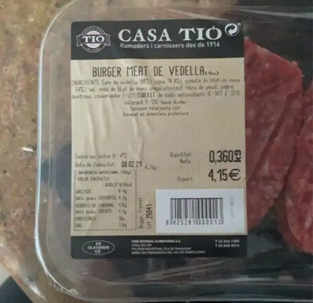 Burger meat de vedella