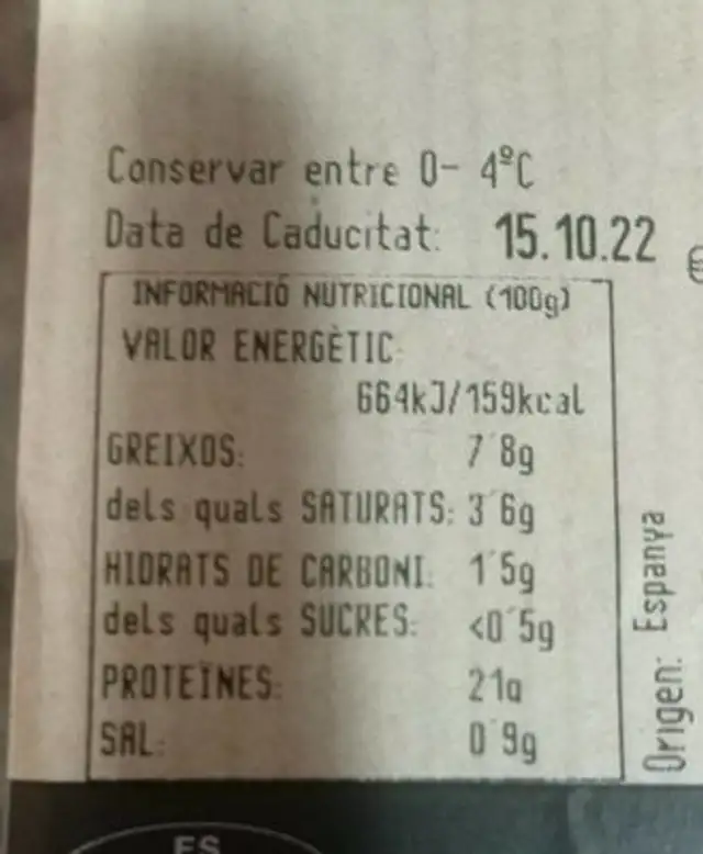 Maxiburguer meat vedella angus nutrition facts table