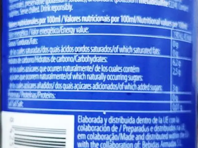Armada Cider Strawberries nutrition facts table