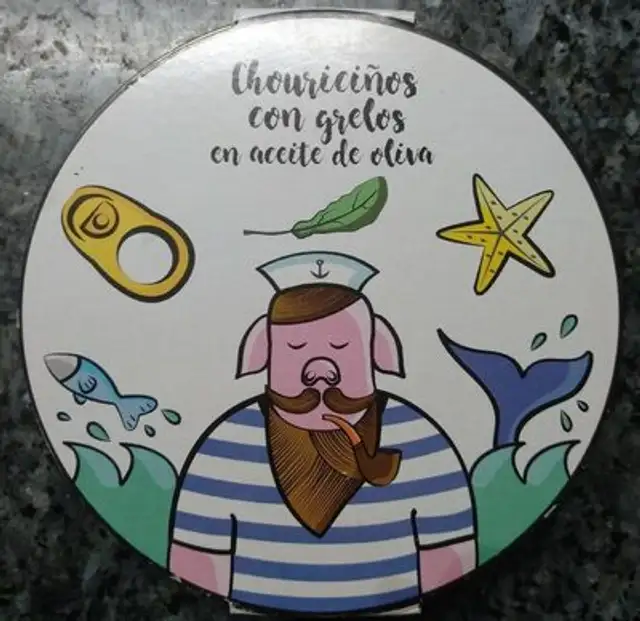 Chouriciños con grelos en aceite de oliva