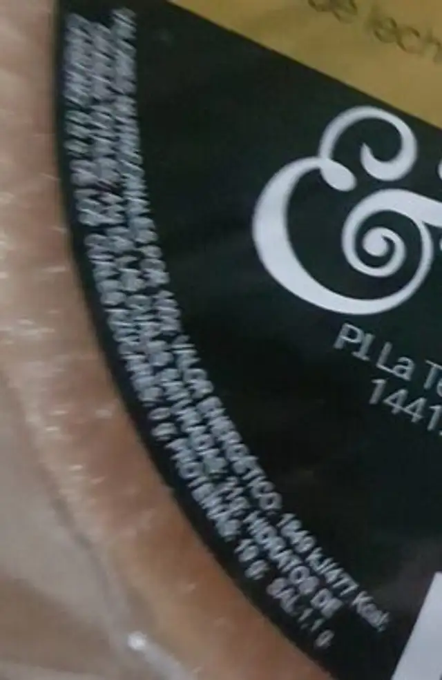 Queso curado nutrition facts table