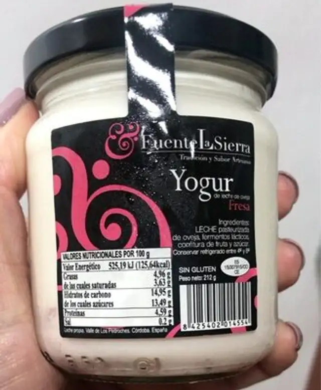 Yogur de lecge de oveja