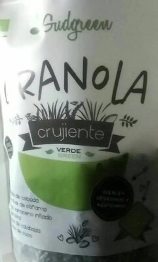 Granola crujiente verde