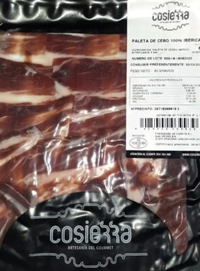 Paleta de cebo 100% ibérica