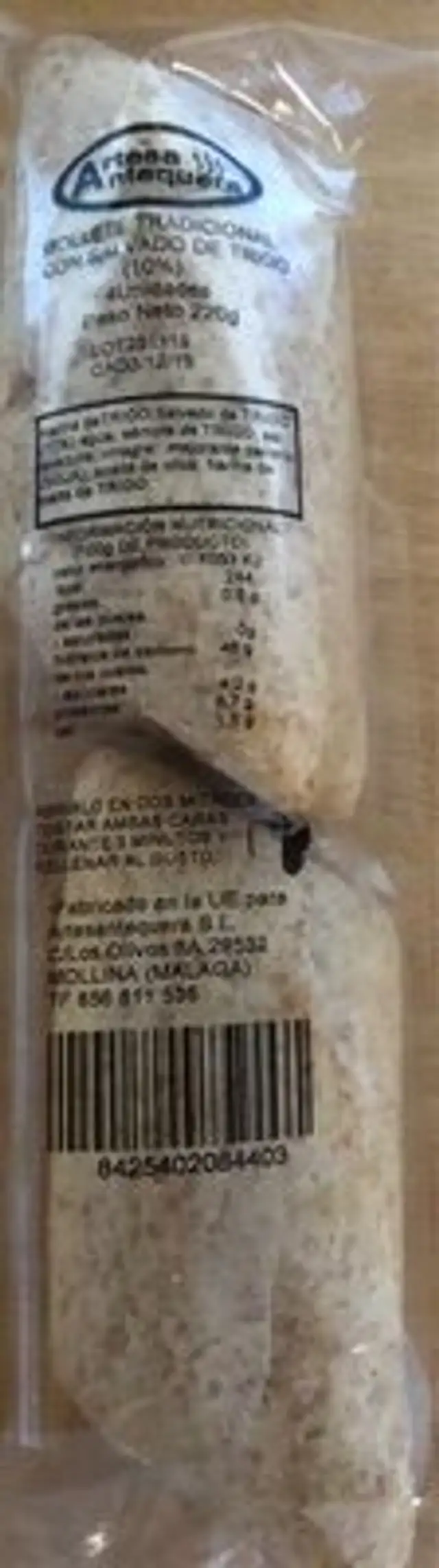 Mollete tradicional con salvago de trigo
