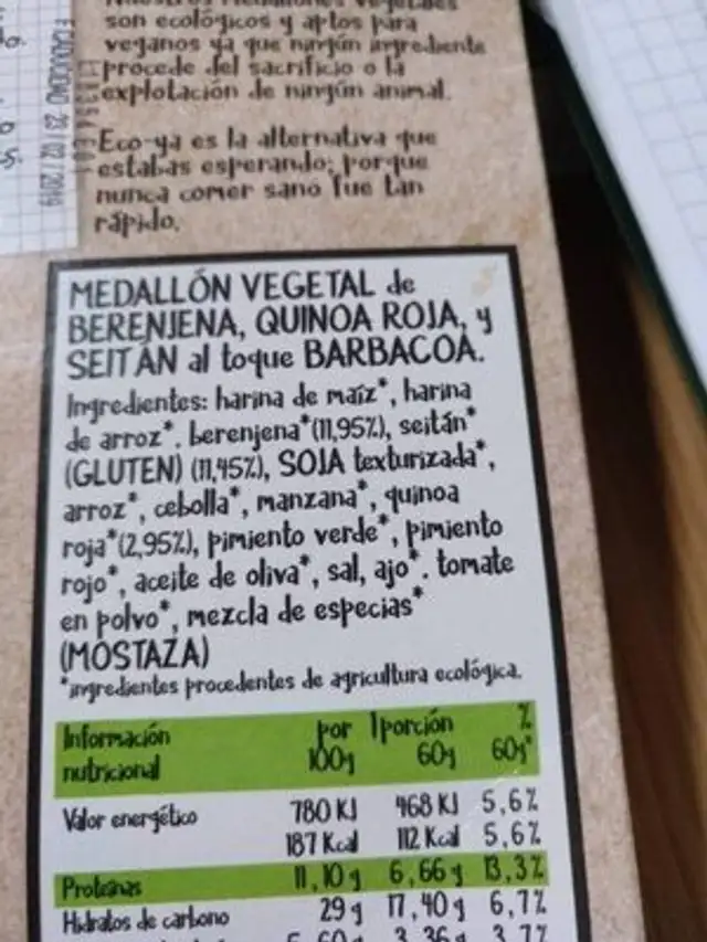 Unknown ingredients label