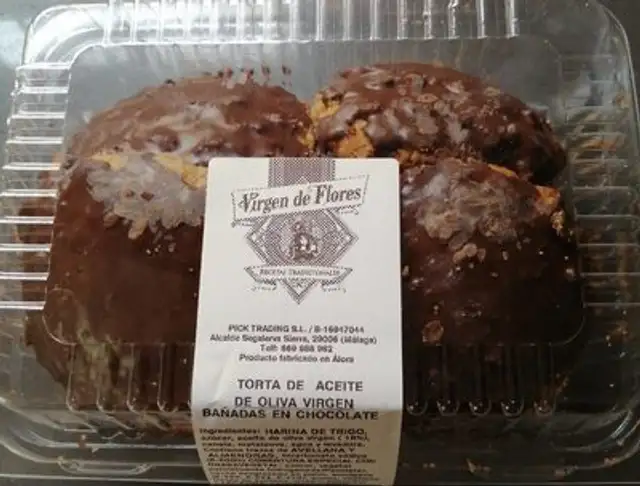 Torta de aceite de oliva bañadas en chocolate
