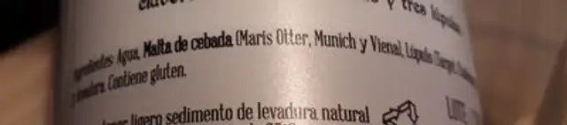 Cerveza la vicalvarada nutrition facts table
