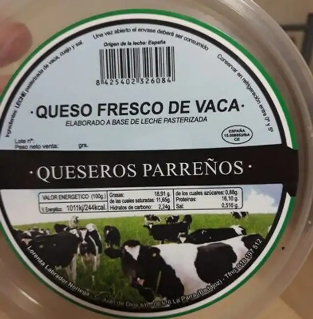 Queso fresco de vaca