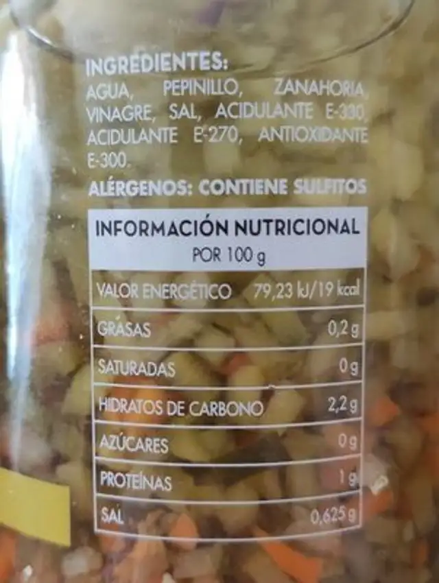 Picadillo nutrition facts table
