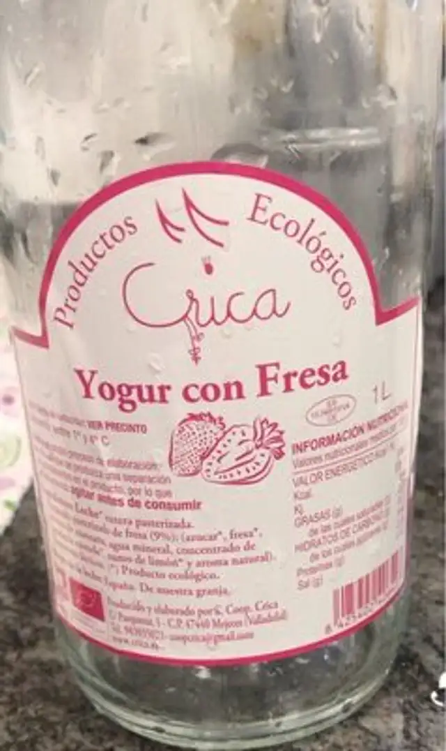 Yogur con fresa
