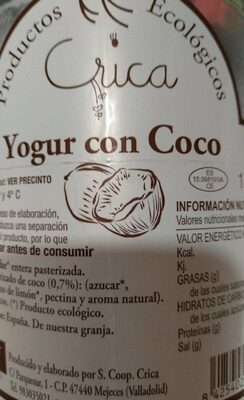 Yogur con Coco