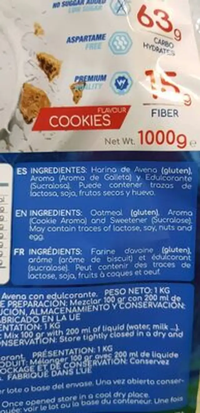 Unknown ingredients label