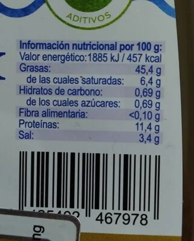 Sardinas ahumadas nutrition facts table
