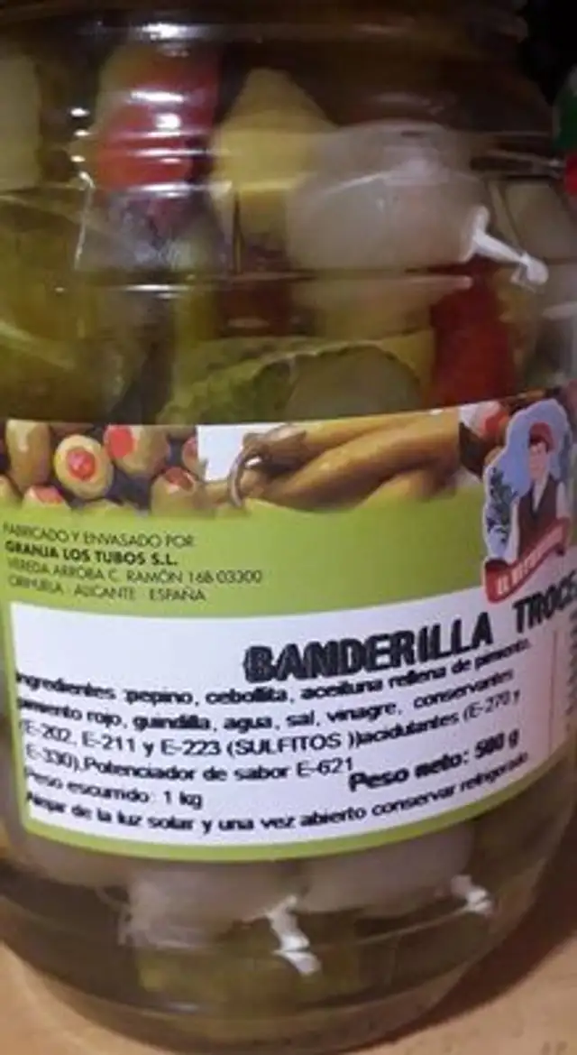 Banderilla troceada picante nutrition facts table