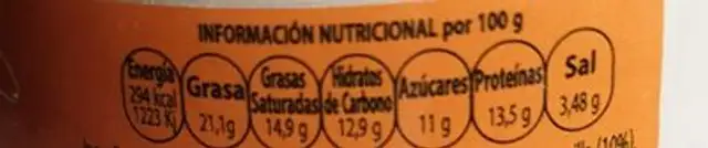 Queso de oveja con miel nutrition facts table