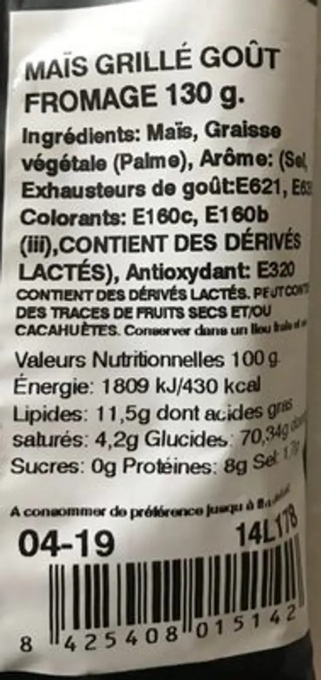#Ke by Kelia ingredients label